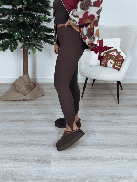 Ocieplane modelujące narciarki PREMIUM brązowe WINTER