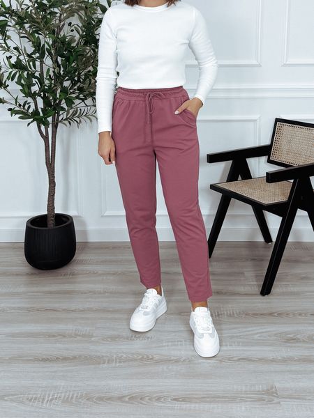 Spodnie dresowe ciemny brudny róż EMILY