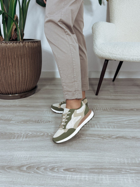 Sneakersy beżowo-khaki STREET