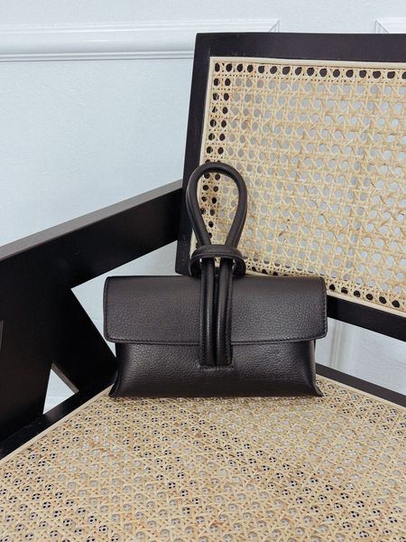 Torebka wizytowa czarna skóra naturalna MILADY