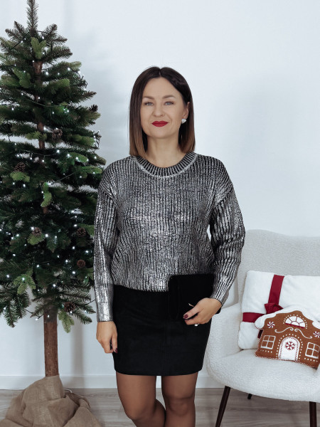 Sweter srebrny GRACJA