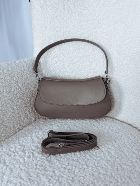 Torebka ze skóry naturalnej mokka LEMONY