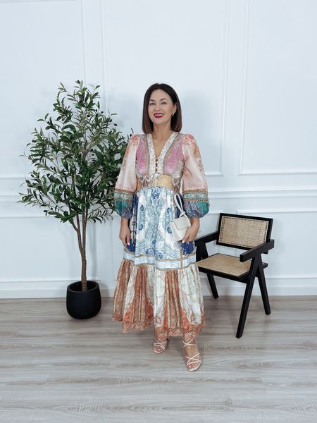 Sukienka maxi z długim rękawem ROMANI