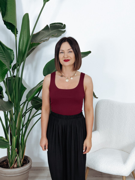 Top z wiskozy bordo ILAN