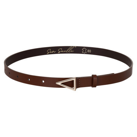 Pasek ze skóry naturalnej brązowy MATI ♡