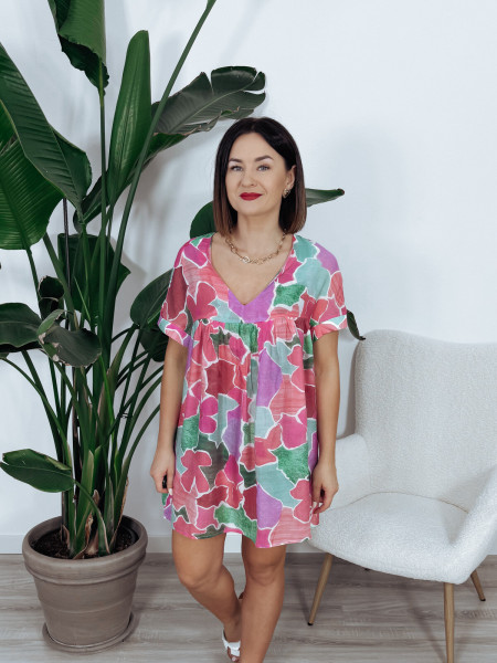 Sukienka z wszytymi spodenkami multicolor MUSY