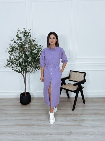 Sukienka midi jeansowa lawendowa KEYSE - PRE ORDER WYSYŁKA 26/27 MARCA