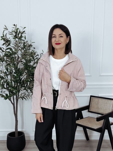 Kurtka z kapturem w czerwone paski ANDES