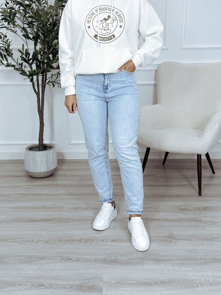 Jeansy mom fit jasnoniebieskie MOVE