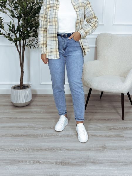 Jeansy mom fit granatowe MOVE