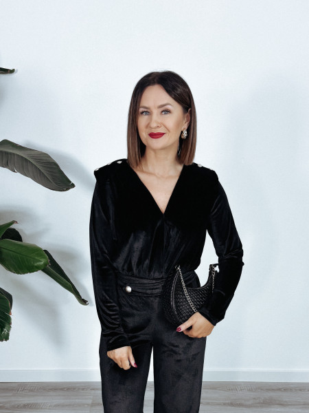 Body z weluru czarne BUENO