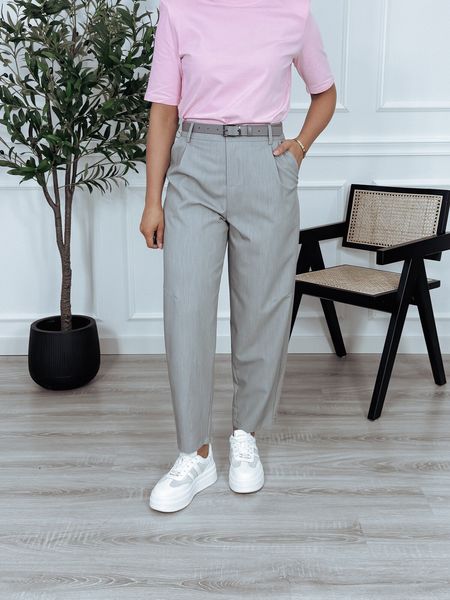 Spodnie eleganckie balloon szare LUMEN