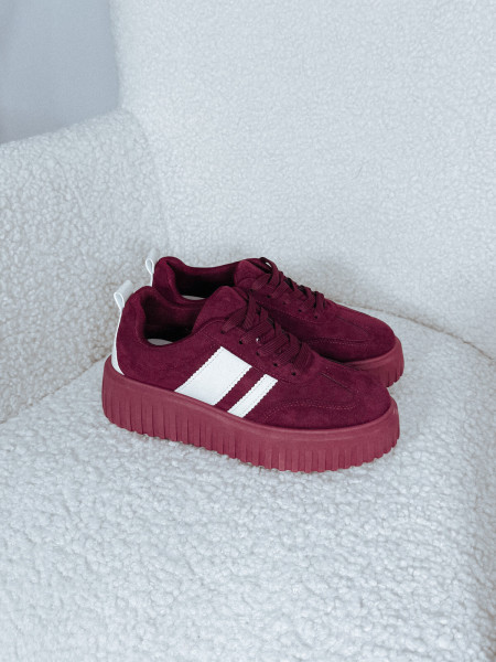 Sneakersy bordowe ANGELO