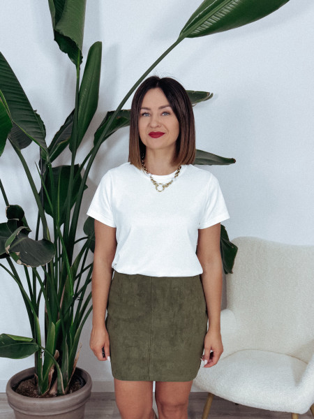 T-shirt premium 100% bawełna śmietankowy HALEY