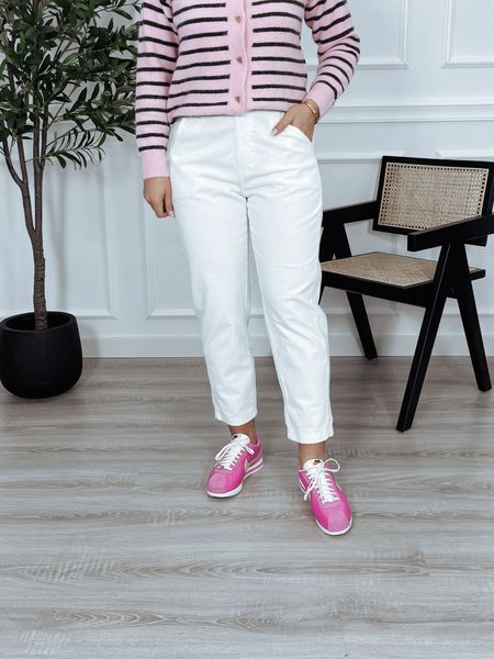 Spodnie sztruksowe białe ODELL