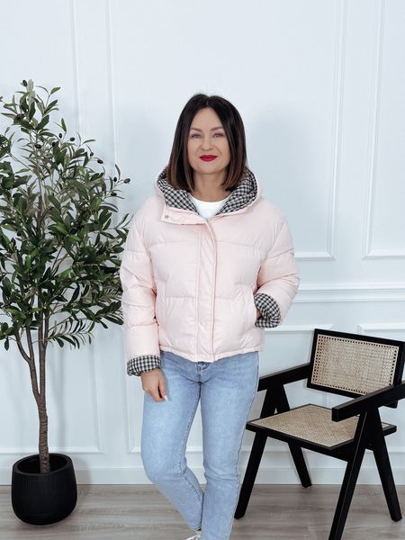 Kurtka z kapturem i ściągaczem puder róż PIXY