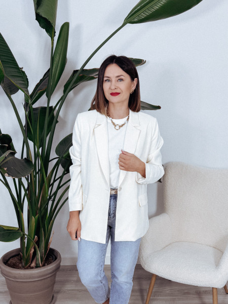 Marynarka oversize ecru VERSO