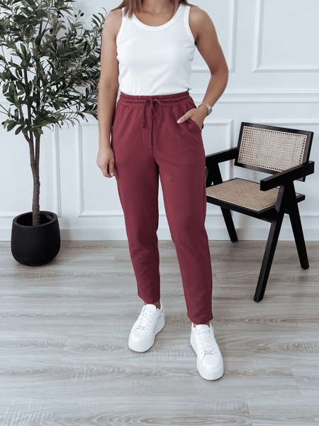 Spodnie dresowe jasne bordo EMILY