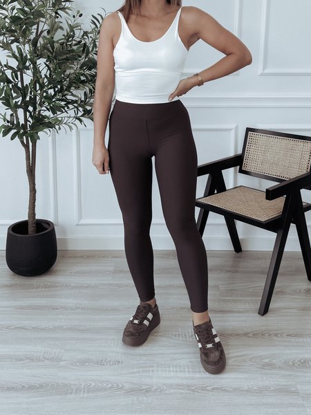 Modelujące legginsy PREMIUM czekoladowe SLIM RETURN