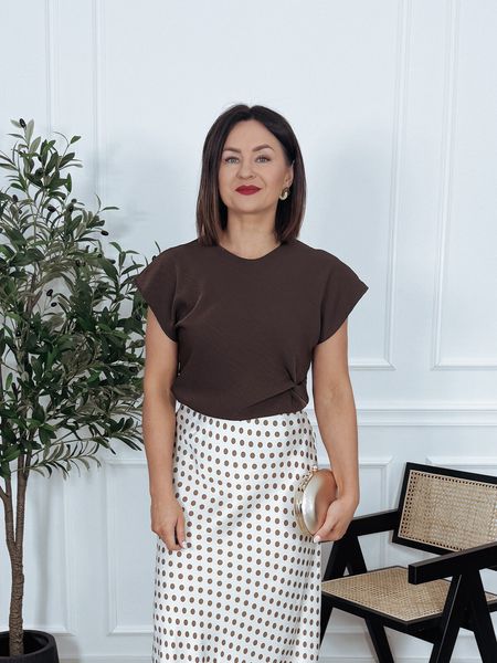 Bluzka gładka czekoladowa TANISA