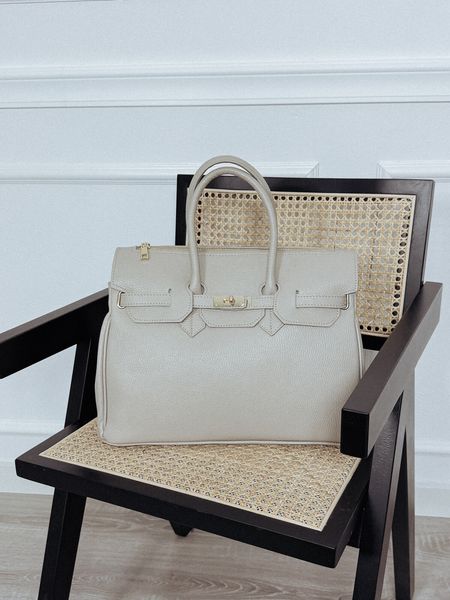 Torebka premium ze skóry naturalnej groszkowej beżowa ARCADIA