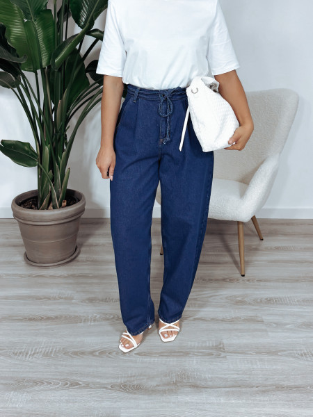 Spodnie | PREMIUM | jeansowe granatowe MORELLI