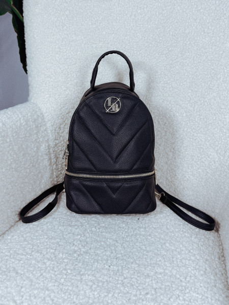 Plecak czarny ze skóry ekologicznej BIAGGI