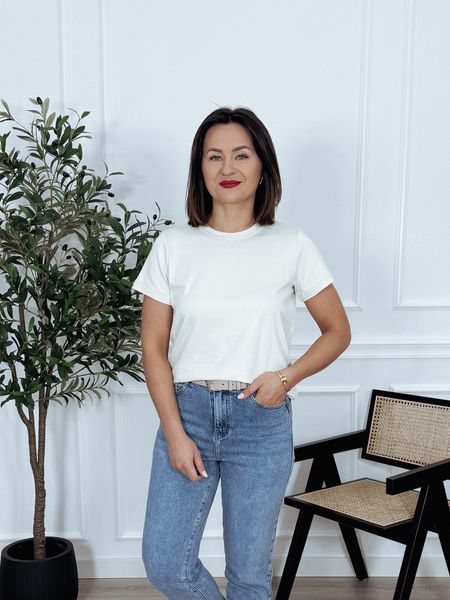 T-shirt premium 100% bawełna beżowy HALEY