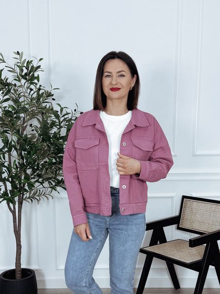 Kurtka bawełniana oversize ciemny róż ETNA