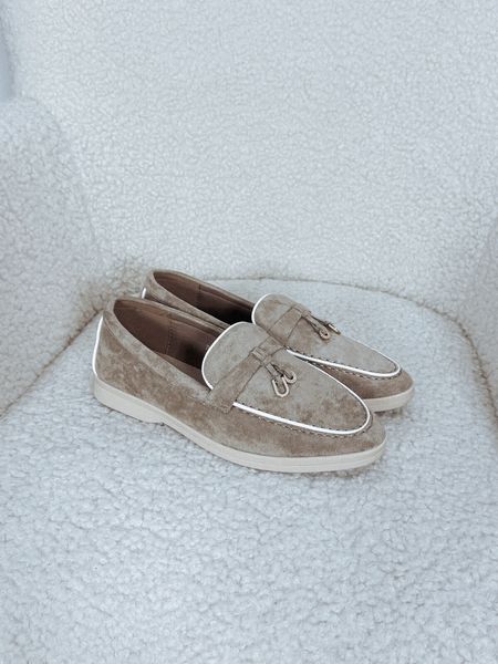 Mokasyny zamszowe ciemny beż TUTTO