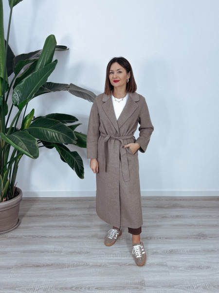 Płaszcz premium | 50% wełna | taupe HELEN ♡