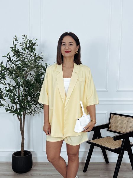 Marynarka z krótkim rękawem masełko ELOA