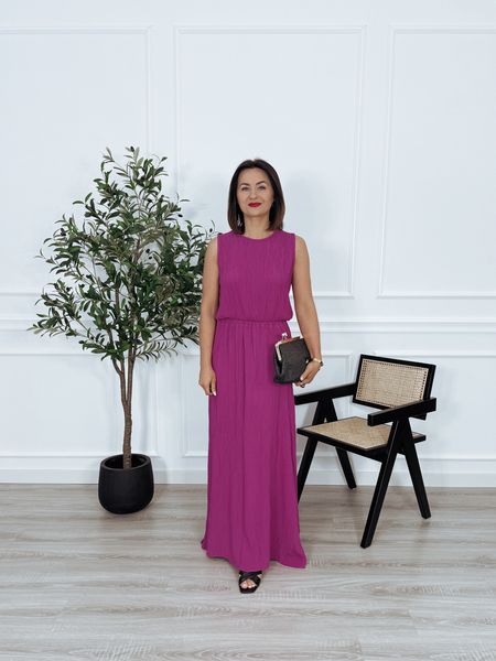 Komplet 100% wiskoza spódnica + bluzka fuksja DAZY