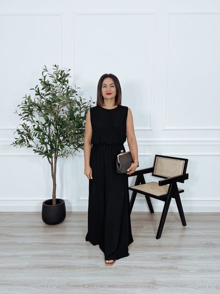 Komplet 100% wiskoza spódnica + bluzka czarny DAZY