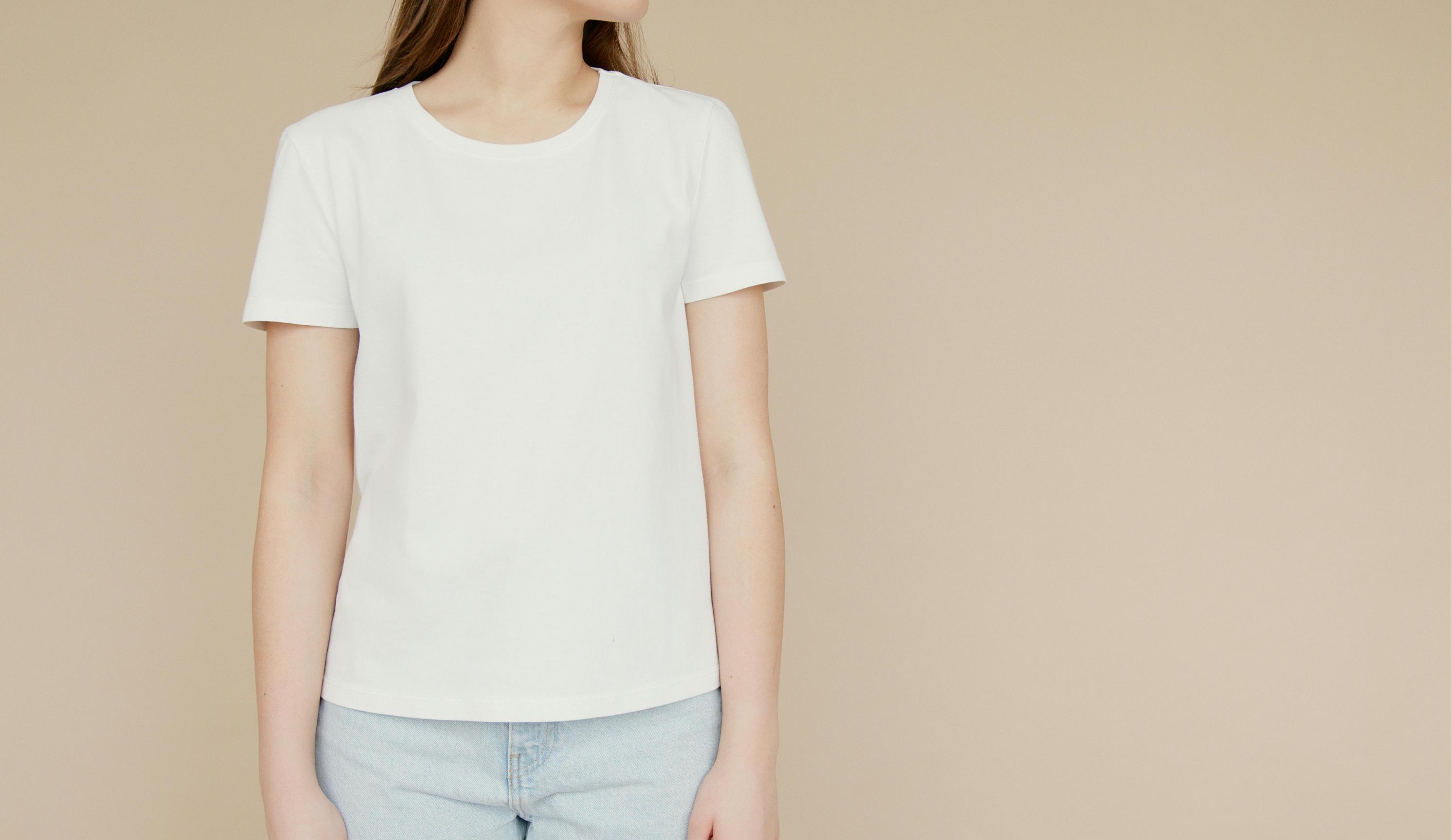 biały t shirt damski
